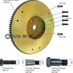 MB GPW, MB GPW PartsFlywheel ass'y w/ring gear A1443 -A1443,MB,GPW,A1443 Jeep G503 RFJP VintageJeeps