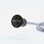 MB GPW, MB GPW PartsThrottle cable assembly OD knob raised lettering w/ housing -A5106 R,MB,GPW,A5106 R Jeep G503 RFJP VintageJeeps