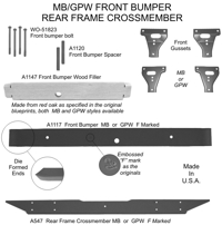 MB GPW, MB GPW PartsBumper Details -Bumper Details,MB,GPW,Bumper Details Jeep G503 RFJP VintageJeeps