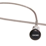 CJ choke cable ass'y, black knob, engraved lettering, w/ housing 946229