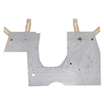 MB GPW  body panel front floor half with hat channels -671019 LATE ,Vintagejeeps RFJP  Jeep