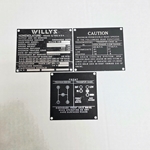 MB GPW, MB GPW Parts GPW data plate -A1329 MB,MB,GPW,A1329 MB Jeep G503 RFJP VintageJeeps
